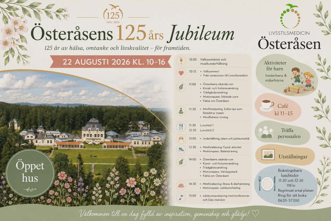 Vi firar Österåsens 125-årsjubileum med Öppet hus!
